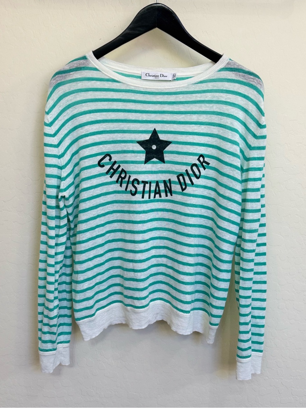Authentic Christian Dior Dioriviera Marinière Star Striped Knit Sweater Size 6